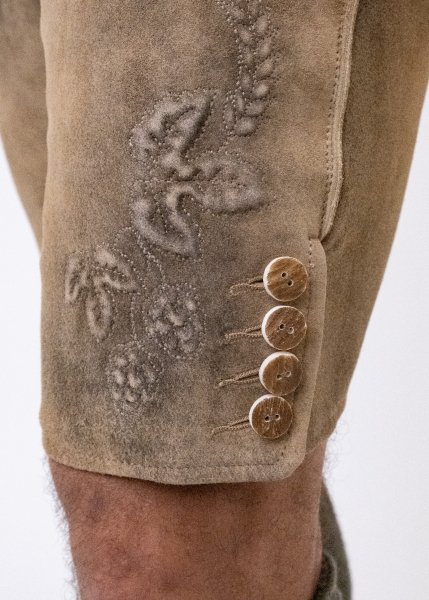 Lederhose "Reinheitsgebot" - hellbraun